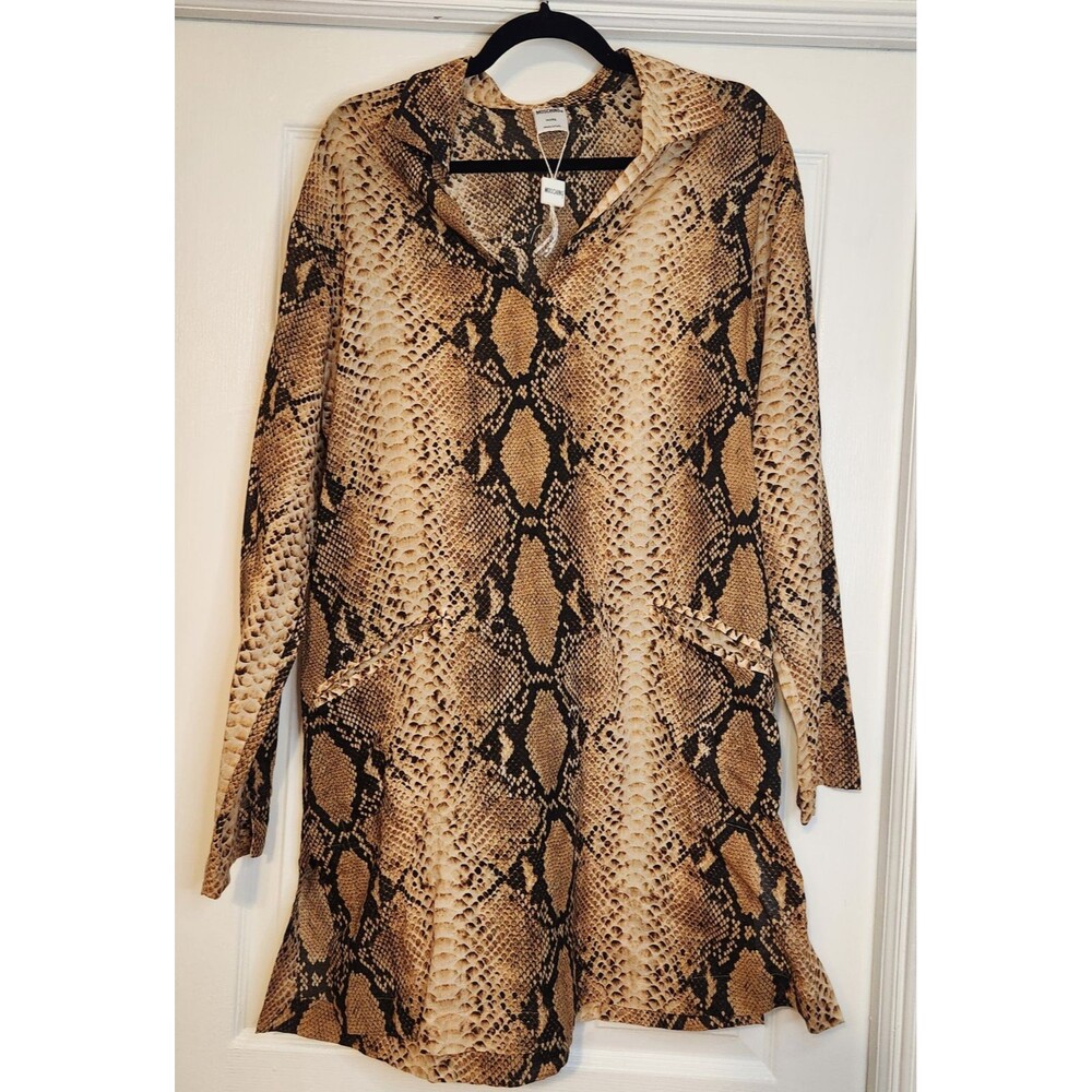 Women's Moschino Mare Snakeskin Swim Cover Up Animal Print Size IT 44 / Medium